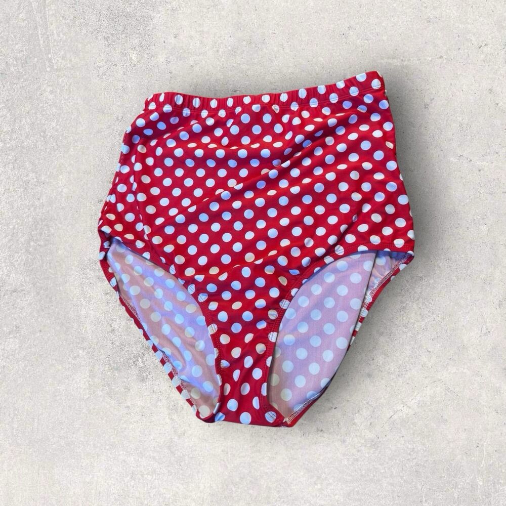 Swimsuits for all Womens swimsuit bottoms And Top-Size 18 Red And White Polka